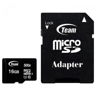 Карта пам'яті Team 16GB microSD class 10 UHS-I (TUSDH16GCL10U03) - зображення 1