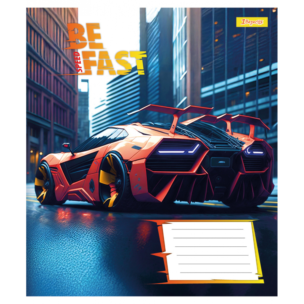 Зошит 1 вересня Be Fast А5 24 аркушів клітинка (768009) - зображення 6