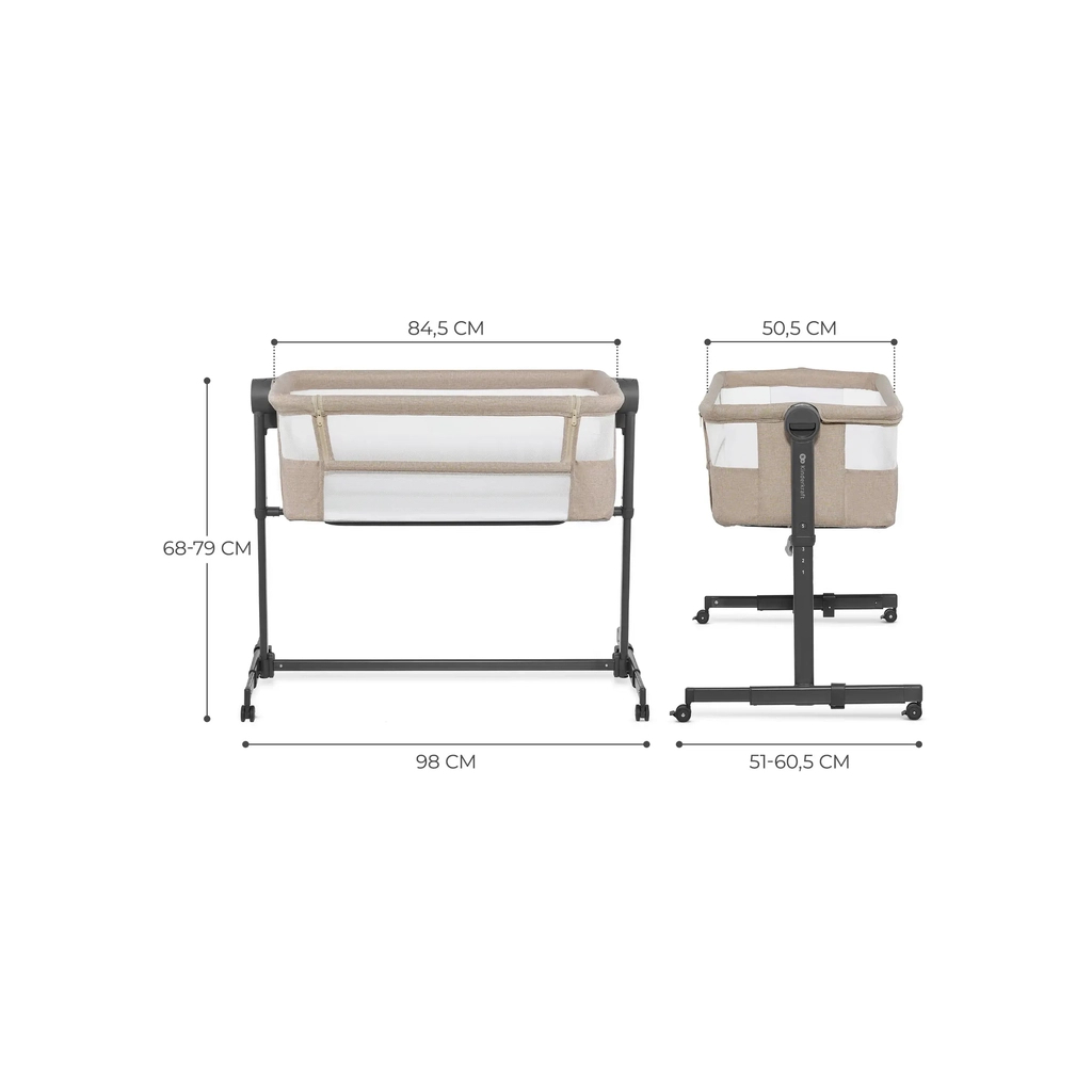 Ліжечко Kinderkraft Приставне ліжечко-люлька Neste Up 2 Beige (5902533924530) - изображение 7