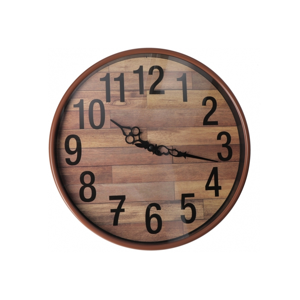 Настінний годинник Optima Antique пластиковий, колір дерева (O52108) - зображення 1
