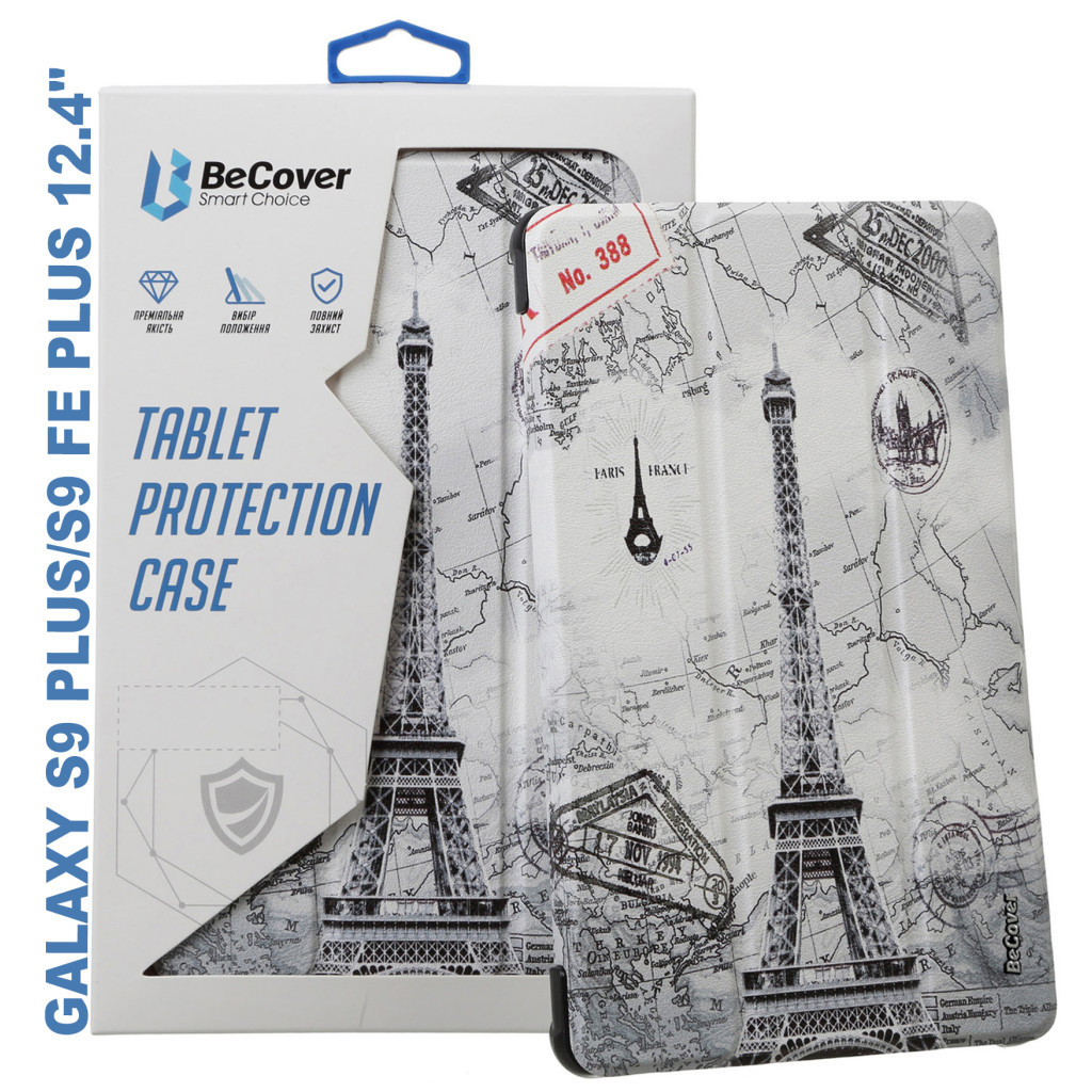 Чохол до планшета BeCover Smart Case Samsung Tab S9 Plus (SM-X810/SM-X816)/S9 FE Plus (SM-X610/SM-X616) 12.4" Paris (710380) - зображення 1