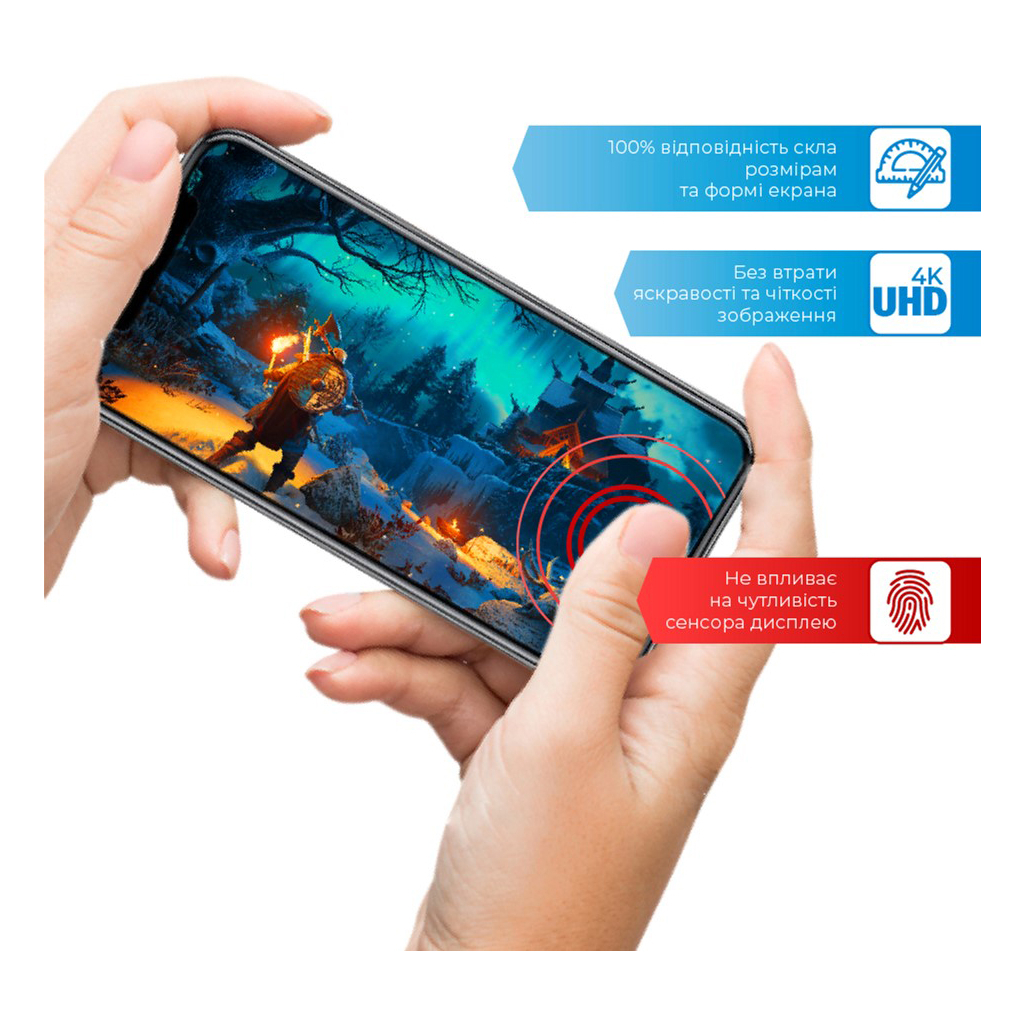 Скло захисне ACCLAB Full Glue Realme C21 (1283126518386) - зображення 5