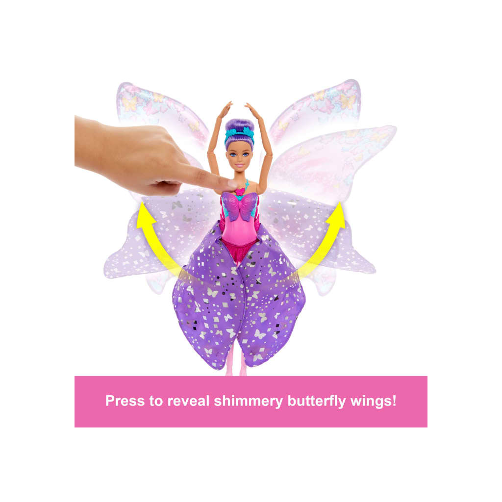 Лялька Barbie метелик Чарівні крильця серії Дрімтопія (HXJ10) - зображення 3