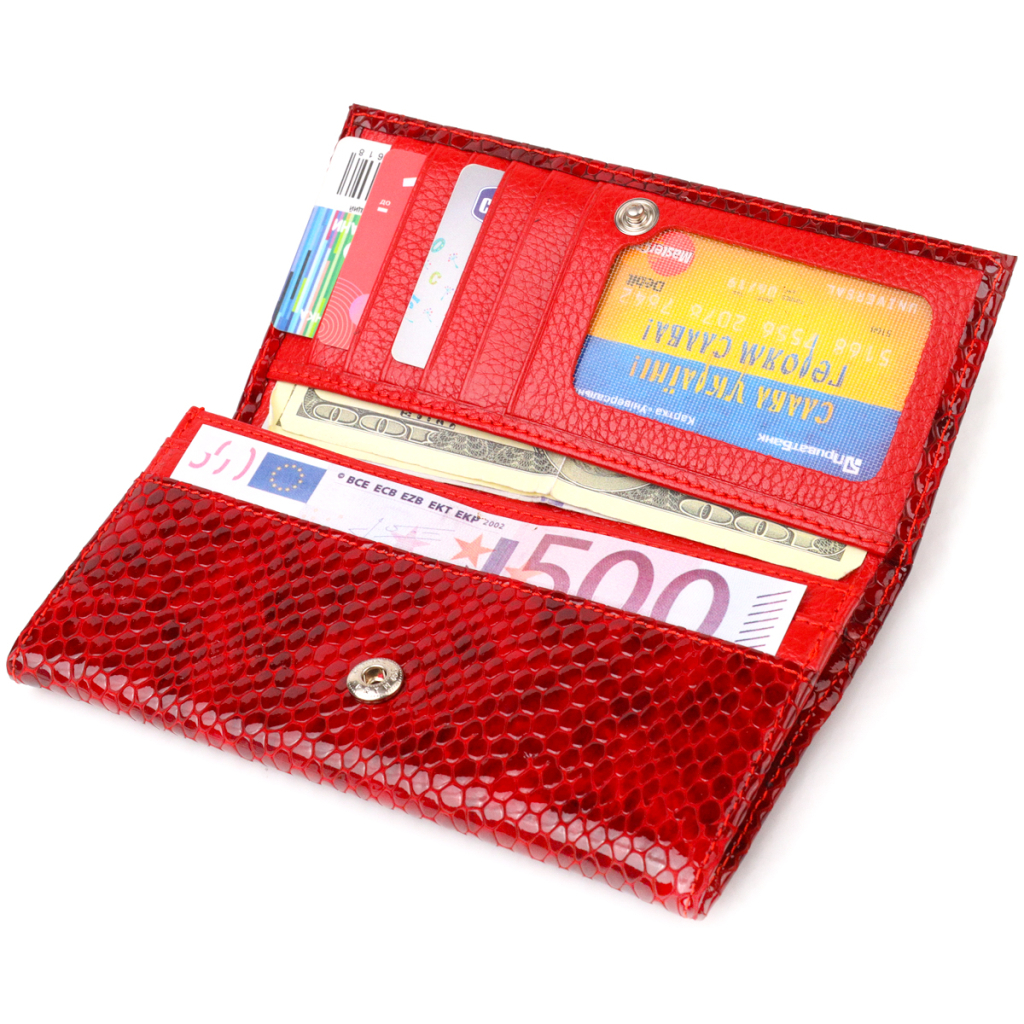 Гаманець Canpellini З натуральної шкіри Червоний (21655) - зображення 5