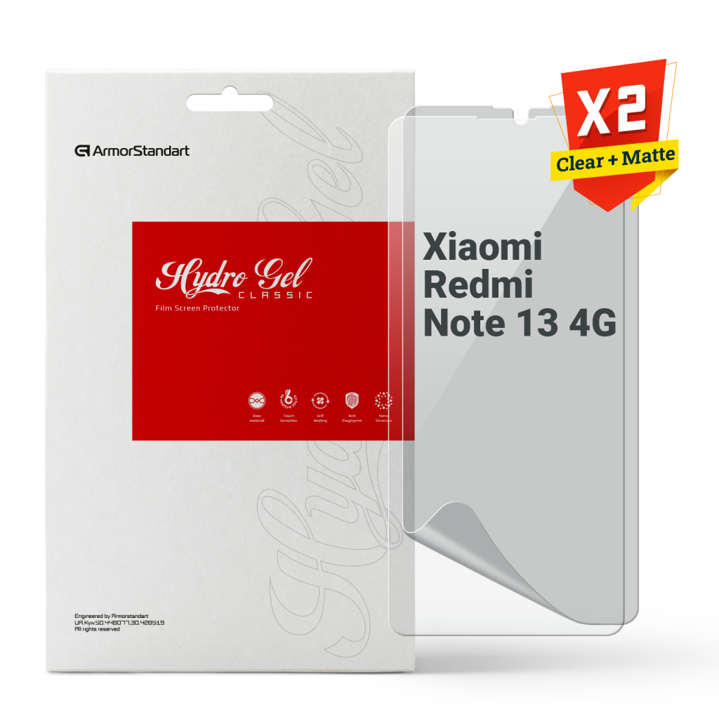 Плівка захисна Armorstandart Kit Clear + Matte Xiaomi Redmi Note 13 4G (ARM80709) - изображение 1