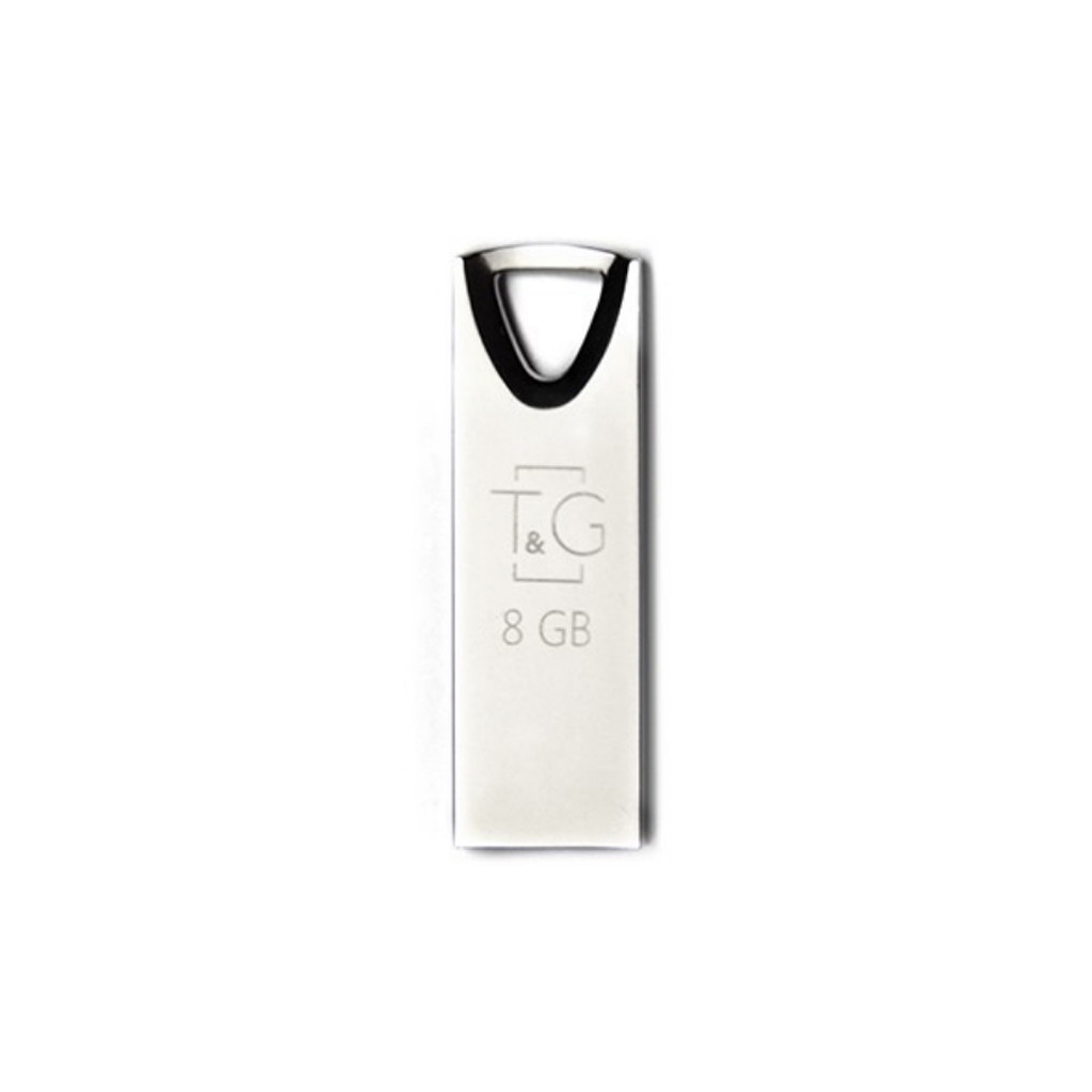USB флеш накопичувач T&G 8GB 117 Metal Series Silver USB 2.0 (TG117SL-8G) - зображення 1