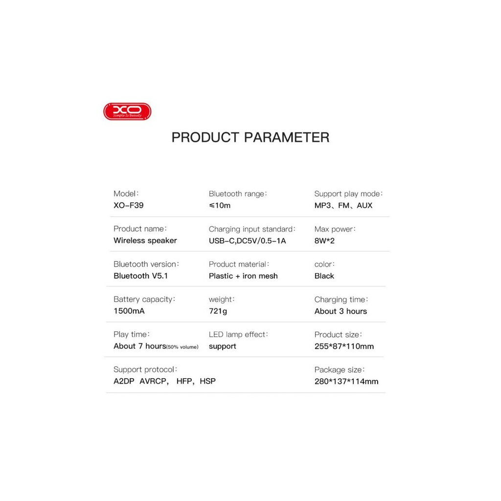 Акустична система XO F39 RGB AUX / USB (XO-F39-BK) - зображення 7