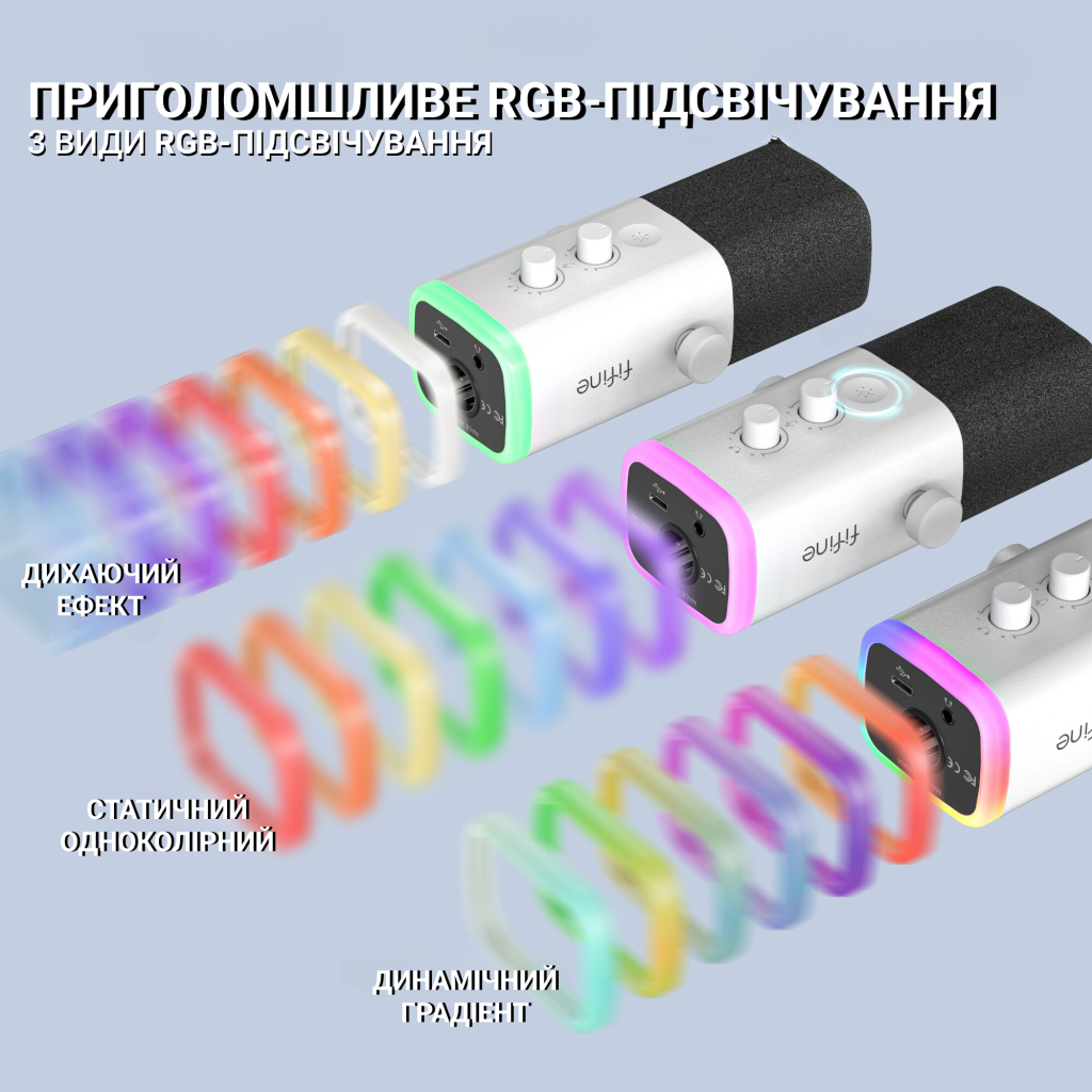 Мікрофон Fifine AM8W USB/XLR White (AM8W) - зображення 8