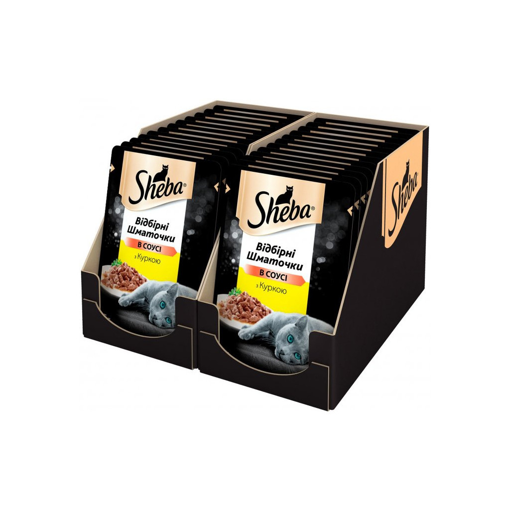 Вологий корм для кішок Sheba cig POU з куркою в соусі 85 г (4770608257170) - зображення 3