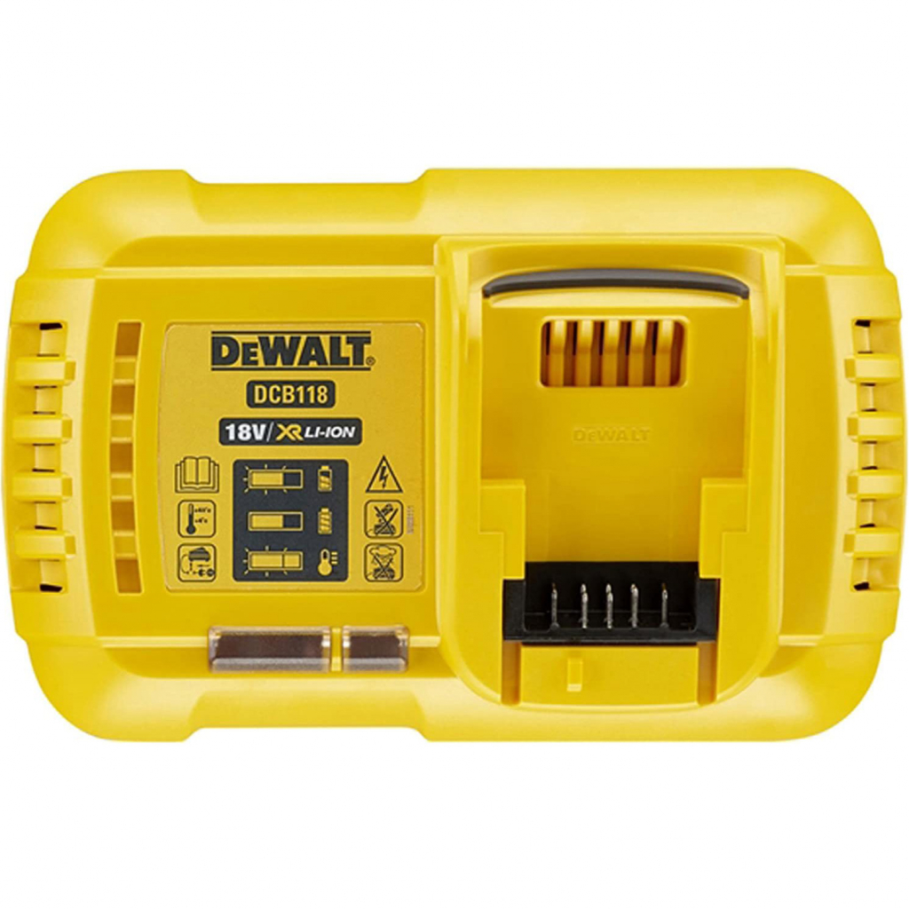 Зарядний пристрій для акумуляторів інструменту DeWALT 18 В, 54 В,8 А, 0.65 кг (DCB118) - зображення 2
