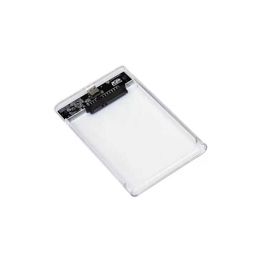 Кишеня зовнішня AgeStar 2.5", USB 3.2, 9.5 mm / 7 mm HDD/SSD, Transparent (3UB2P4C (Transparent)) - зображення 2