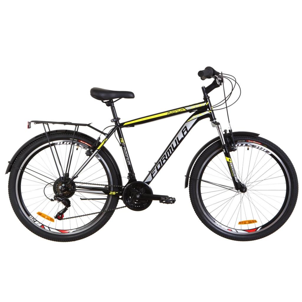 Велосипед Formula 26" MAGNUM AM Vbr рама-19" 2019 чорно-жовтий з багажником (OPS-FR-26-310) - зображення 1