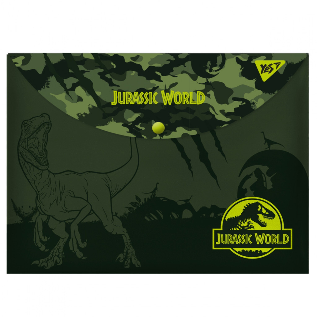 Папка - конверт Yes на кнопці А4 JURASSIC WORLD (491739) - зображення 1