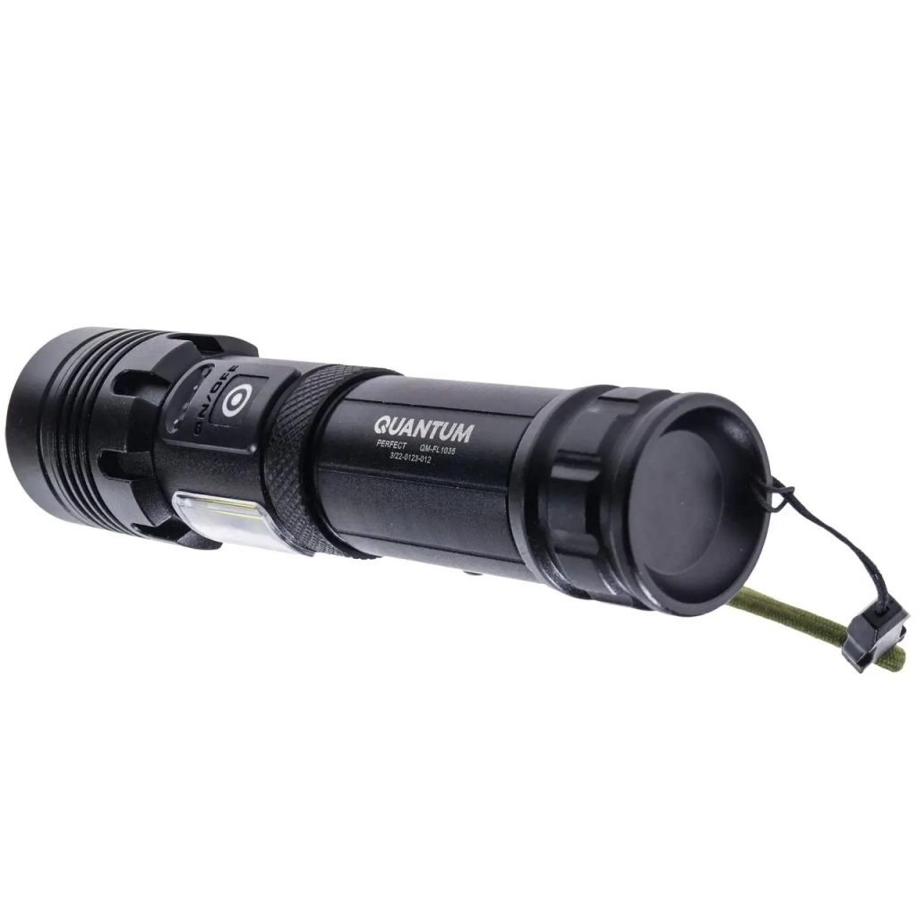 Ліхтар Quantum Perfect 5WLED zoom+3WCOB з функ Power Bank Li-ion26650/4500mAh (QM-FL1035-СB) - зображення 5