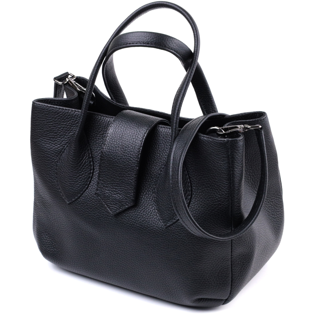 Сумка Shvigel З натуральної шкіри Чорна (22829) - зображення 5