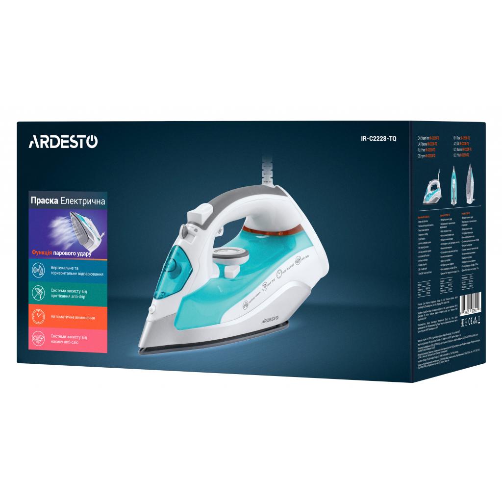 Праска Ardesto IR-C2228-TQ/2200Вт/280мл/пар/ самоочищення /антикапля /керам (IR-C2228-TQ) - зображення 8
