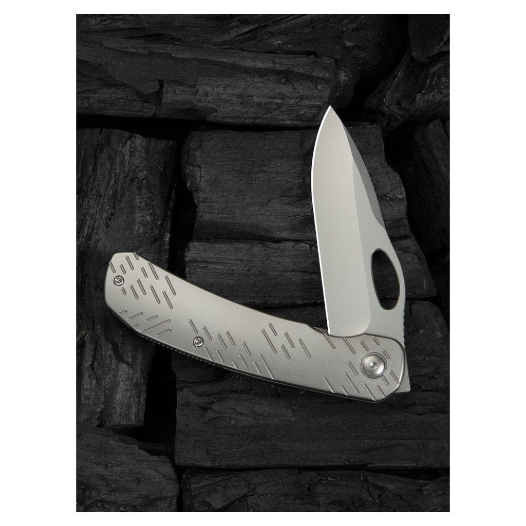 Ніж Weknife Inmate, Bead Blast, титан (WE23096B-1) - зображення 12