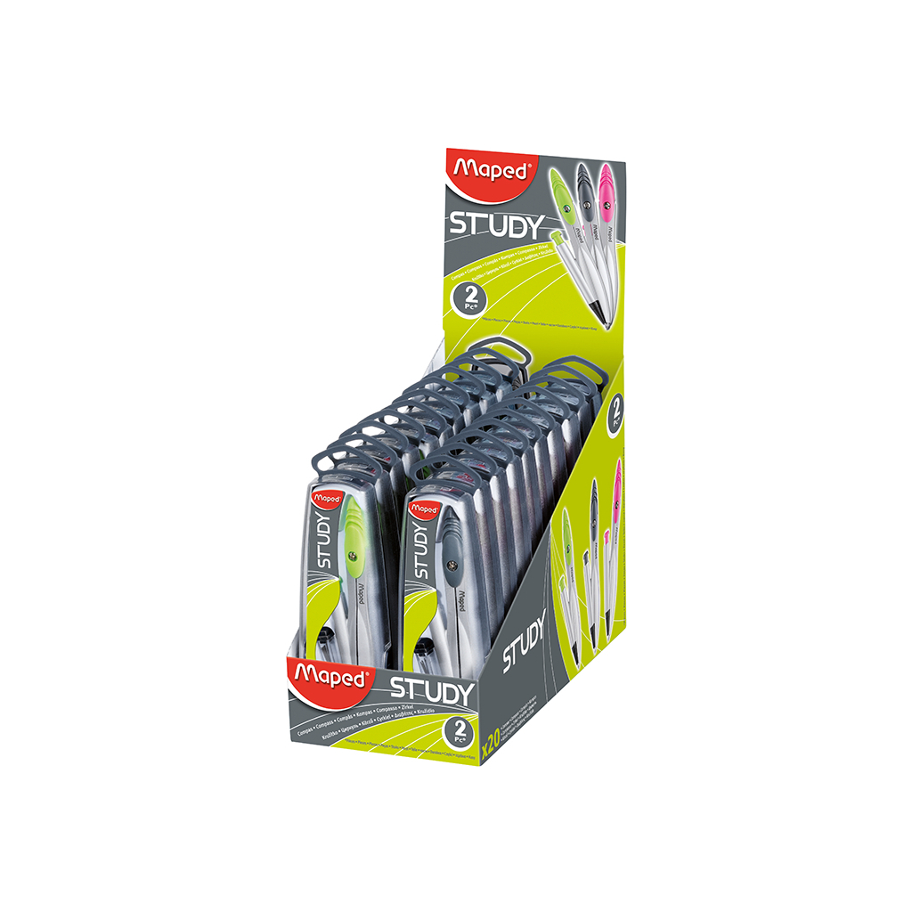Циркуль Maped металевий STUDY з механічним олівцем асорті (MP.119430) - изображение 4