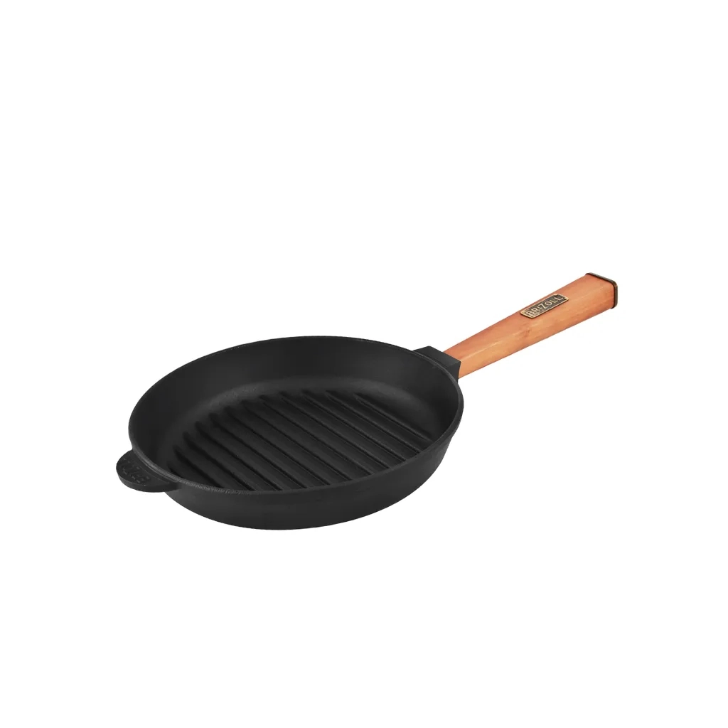 Сковорода Brizoll Optima чавунна Гриль з ручкою 280х50 мм (O2850G-P) - зображення 1