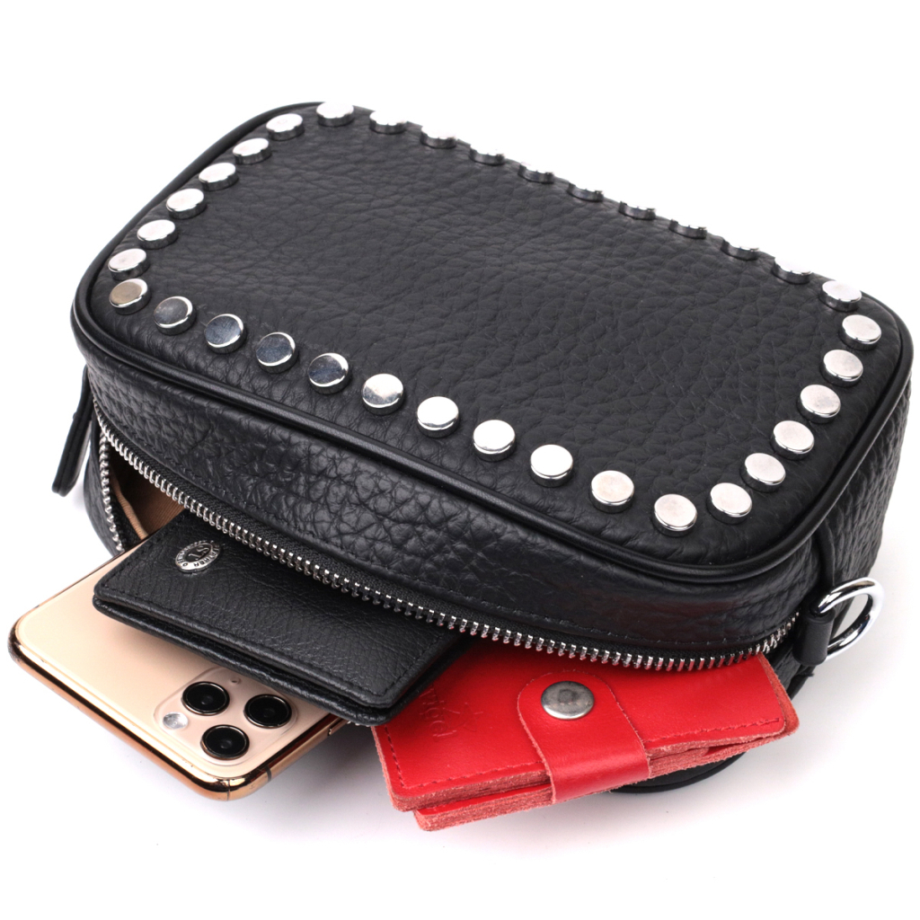 Сумка Vintage З натуральної шкіри Чорна (22333) - зображення 8