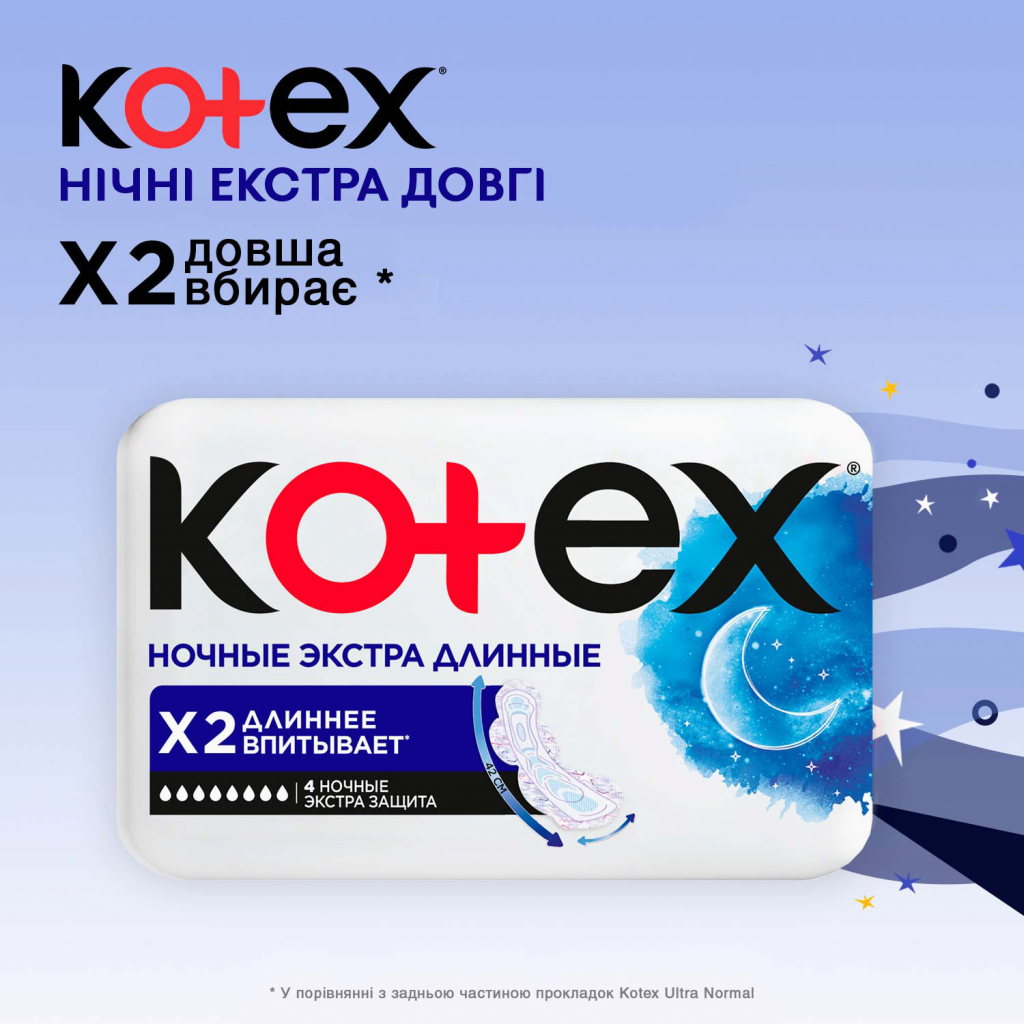 Гігієнічні прокладки Kotex Night Extra 4 шт. (5029053548890) - зображення 3