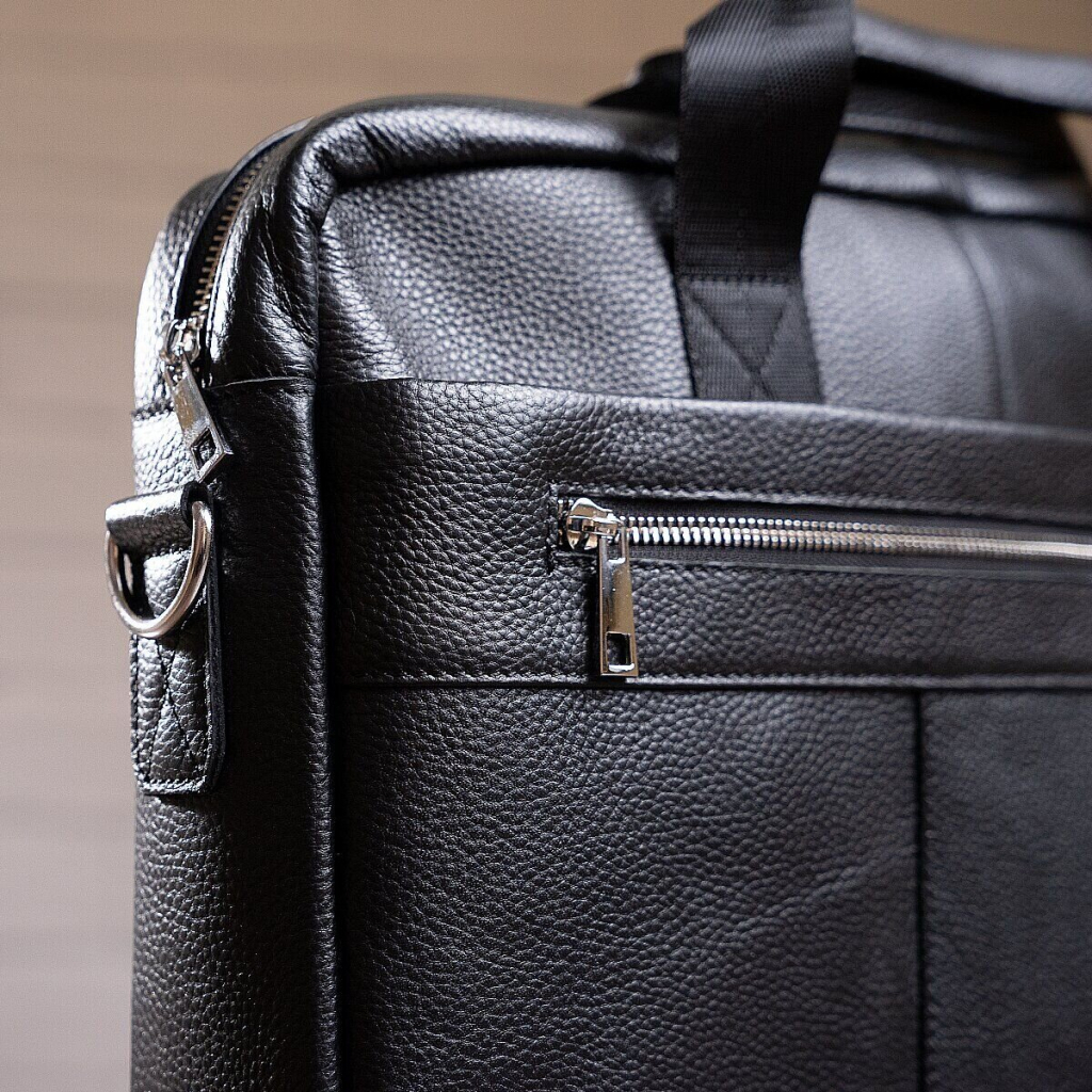 Сумка Vintage Шкіряна Чорна (14794) - зображення 9