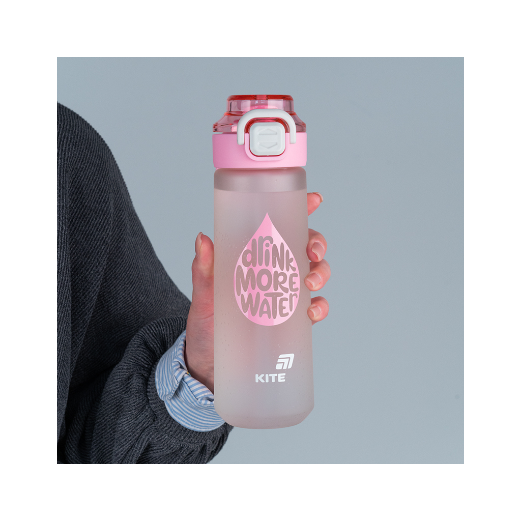 Пляшка для води Kite 760 мл, сіро-рожева (K25-1214-3) - зображення 4