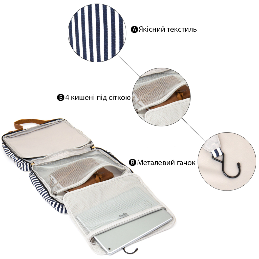 Несесер Vintage Текстильна Біла (20651) - зображення 5