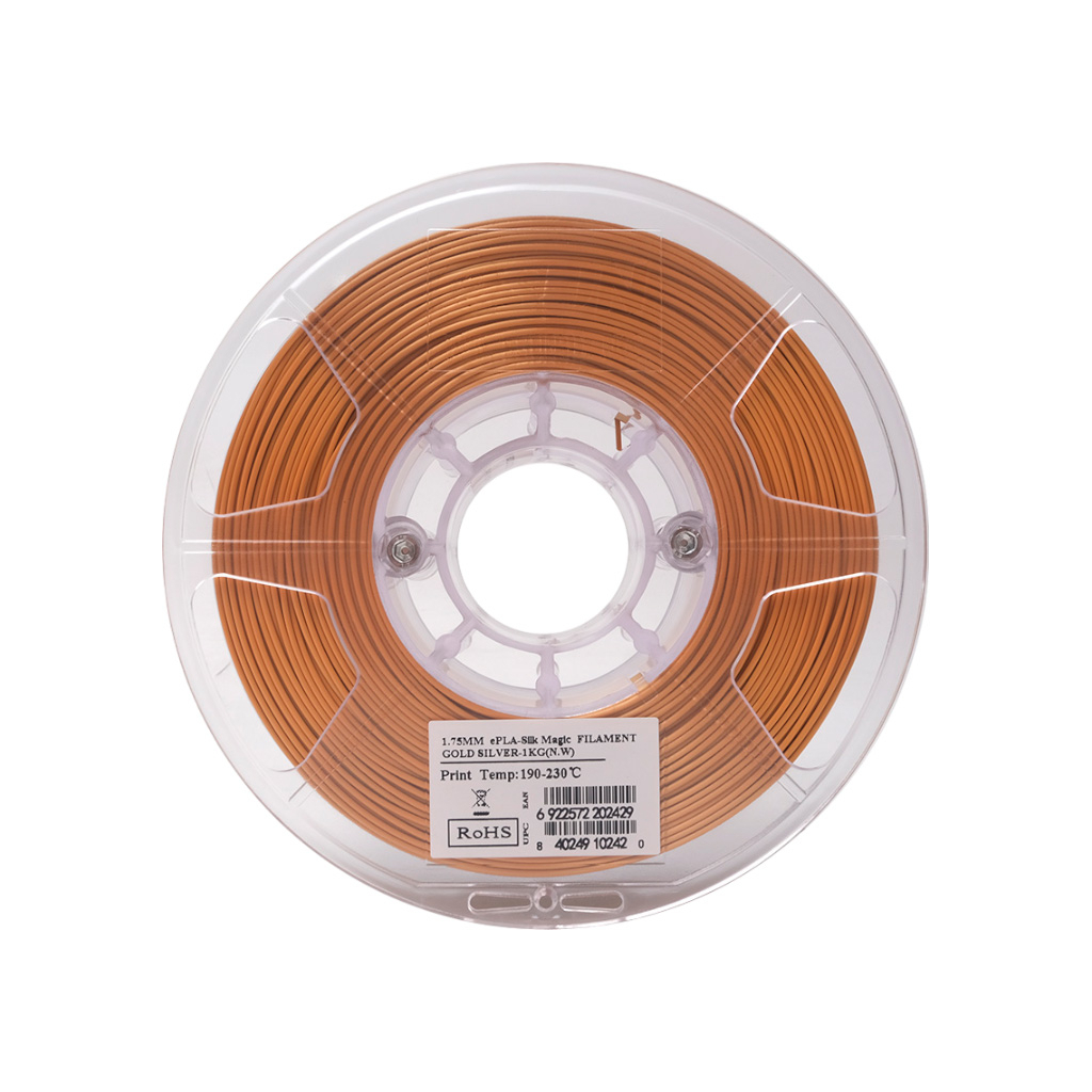 Пластик для 3D-принтера eSUN ePLA-Silk metal color, 1,75мм, 1кг, gold (ePLA-Silk-P175J1) - зображення 2