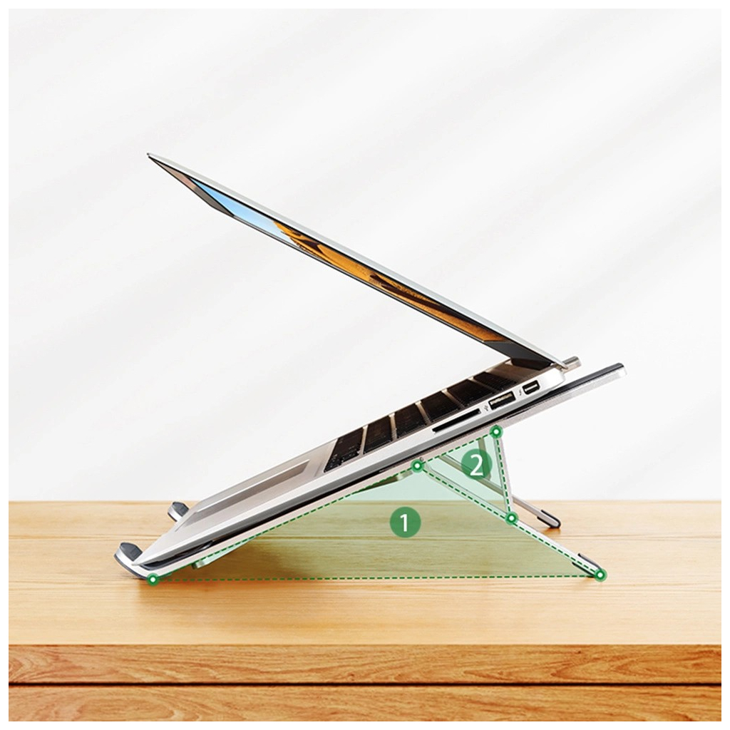 Підставка до ноутбука Ugreen LP451 Foldable Holder for Laptop Silver (40289) - изображение 8