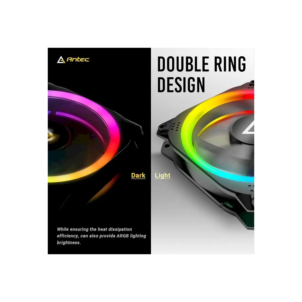 Кулер до корпусу Antec PRIZM 120 ARGB 5+C (0-761345-77512-0) - зображення 3