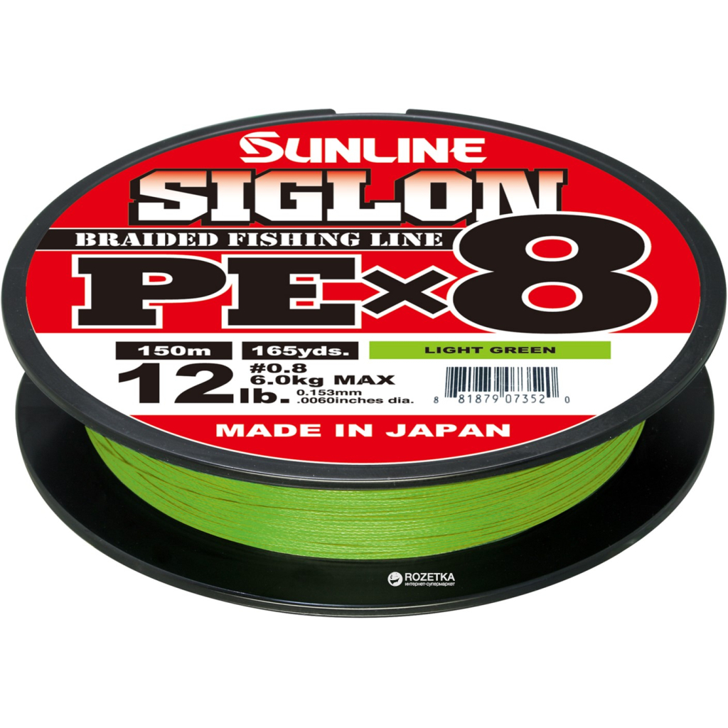 Шнур Sunline Siglon PE х8 150m 0.3/0.094mm 5lb/2.1kg Light Green (1658.09.60) - зображення 1