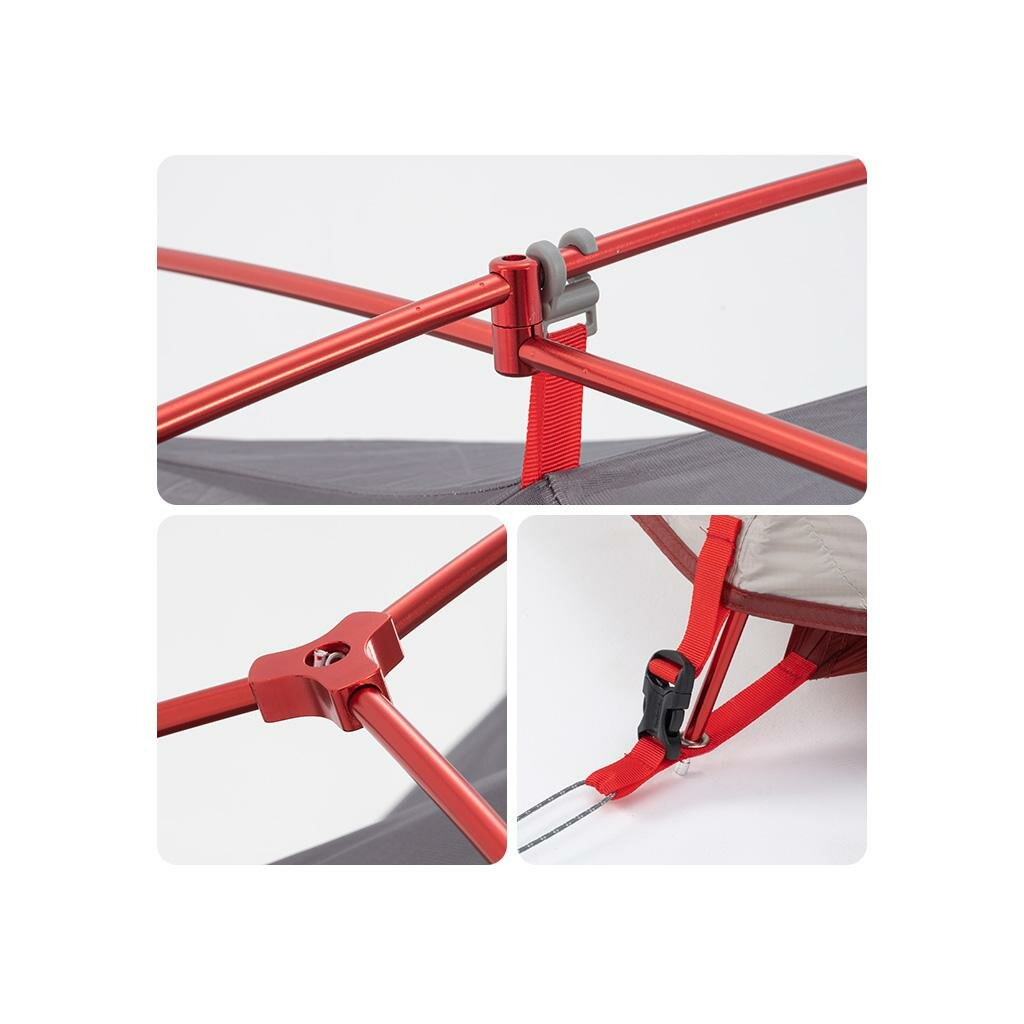 Намет Naturehike Star-River 2 Updated NH17T012-T 20D Grey/Red (6927595716489) - зображення 3