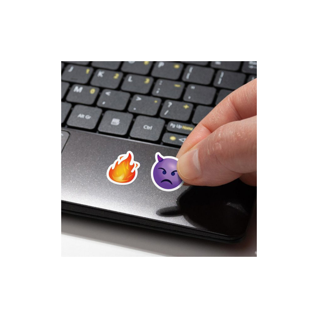 Наклейка на клавіатуру SampleZone непрозора чорна, біло-жовта (SZ-BK-YS) - зображення 4