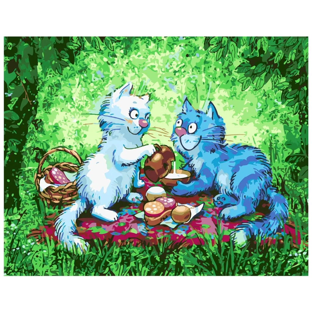 Картина по номерам Strateg Пікнік на галявинці 40х50 см (SY6355) - зображення 1