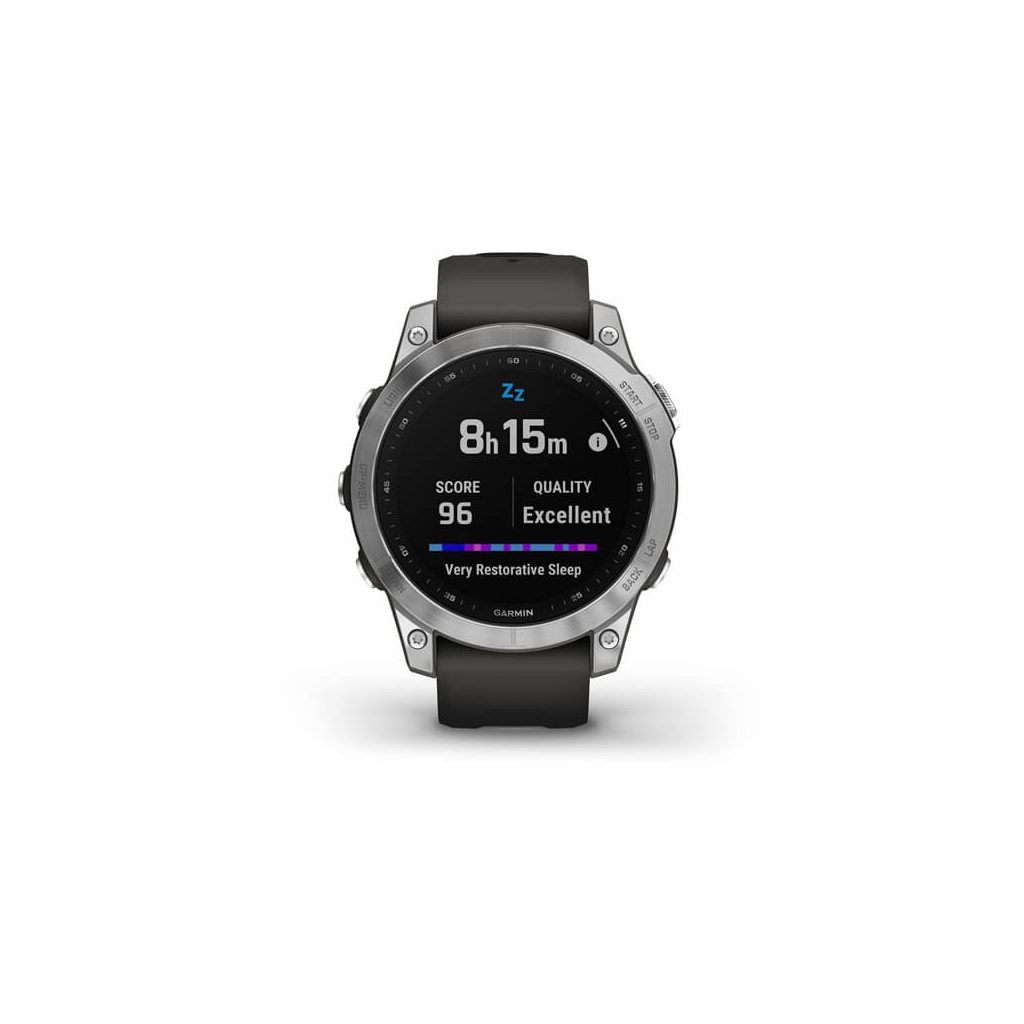 Смарт-годинник Garmin fenix 7, Silver w/ Graphite Band, GPS (010-02540-01) - зображення 8