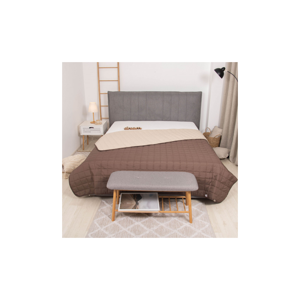 Покривало Viluta стьобане двустороннє Дует Шоколадно-ванільний 210х220 (дует Шоколадно-Ванільний 210*220) - зображення 1