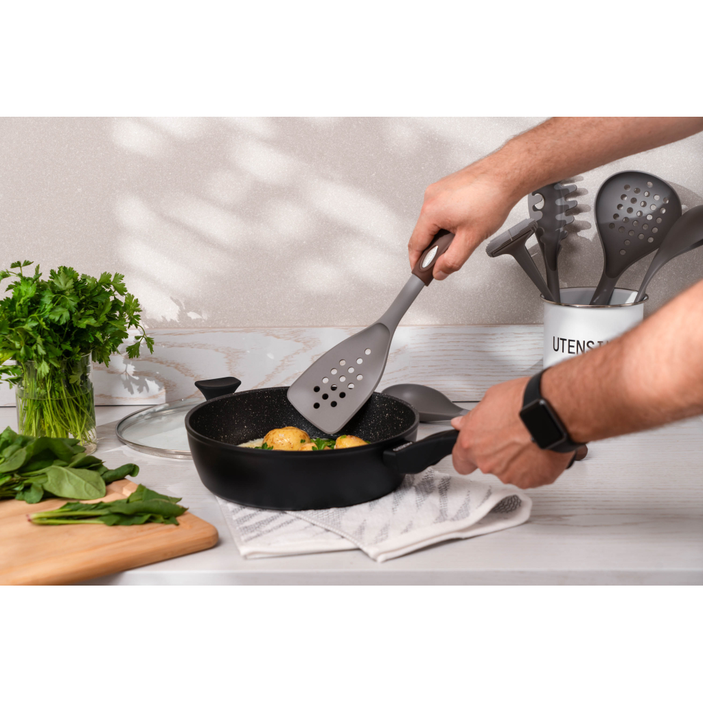 Сковорода Ardesto Gemini Livorno, 28см, алюміній, чорний (AR1228A) - зображення 3