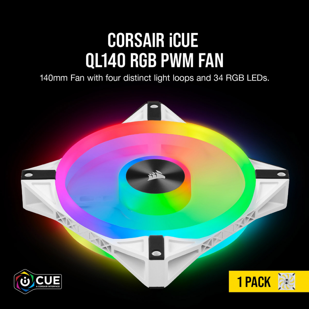 Кулер до корпусу Corsair iCUE QL140 RGB (CO-9050105-WW) - зображення 5
