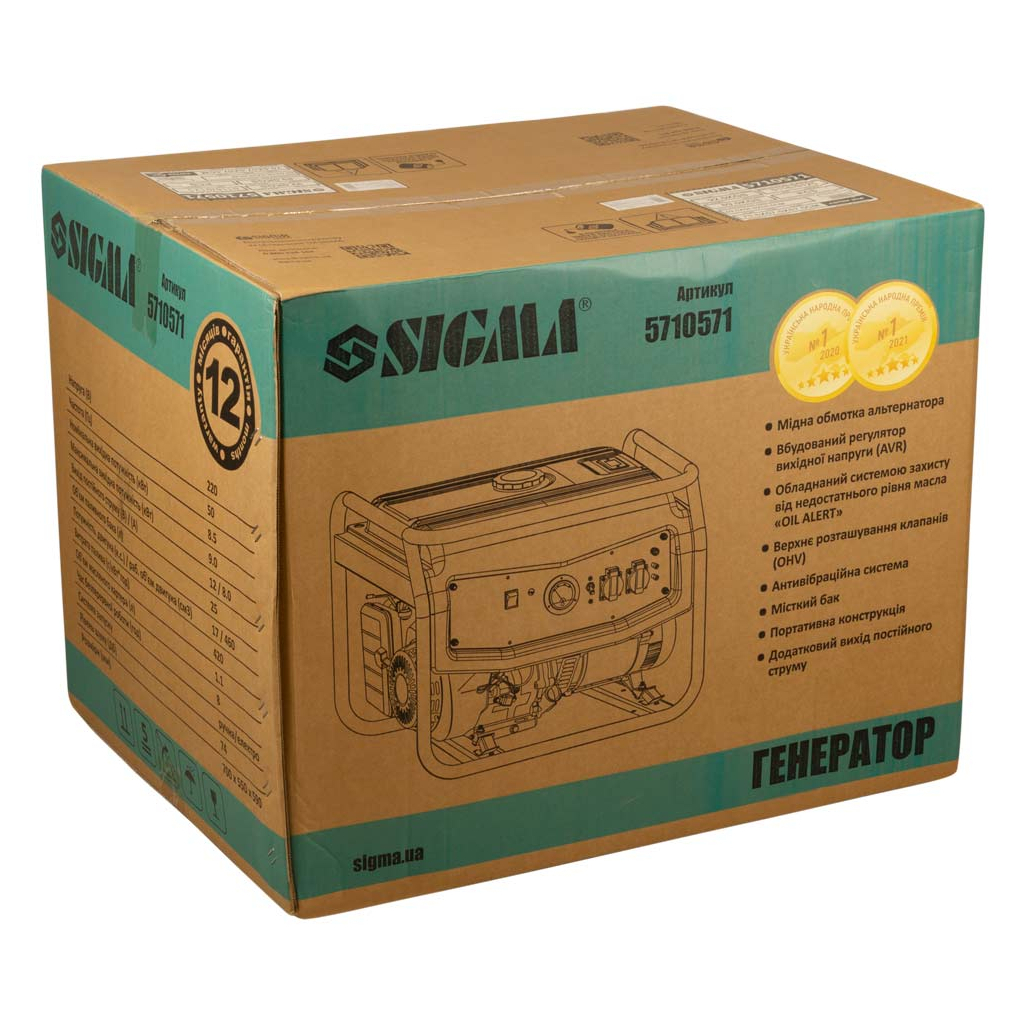 Генератор Sigma 220V 8.5/9.0kW електрозапуск (5710571) - зображення 12