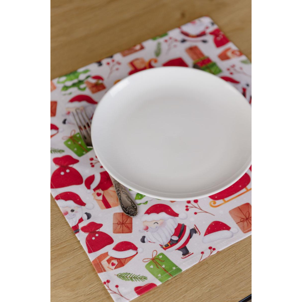 Серветка на стіл Прованс Санта на білому 40х40 см (035752) - зображення 3