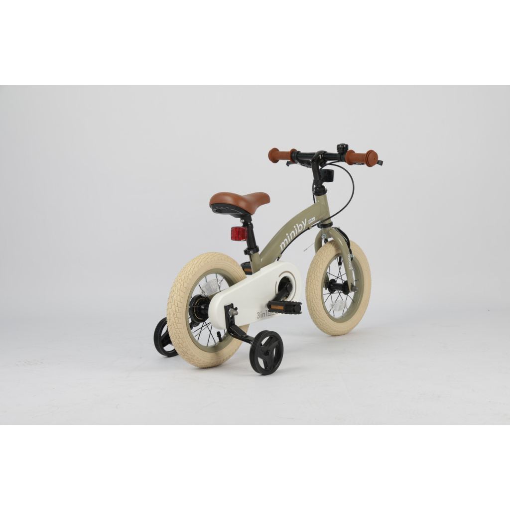 Дитячий велосипед QPlay Miniby 3 в1, біговел 12",Grey-Green (CB02MiniBy12Grey-Green) - зображення 5