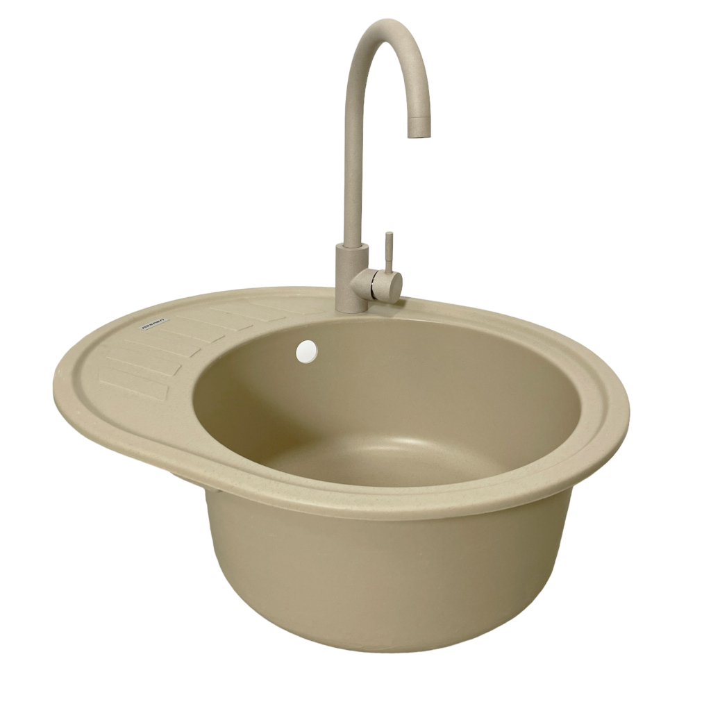 Мийка кухонна Adamant Ovum Сахара + змішувач + дозатор (1824296900402) - зображення 3