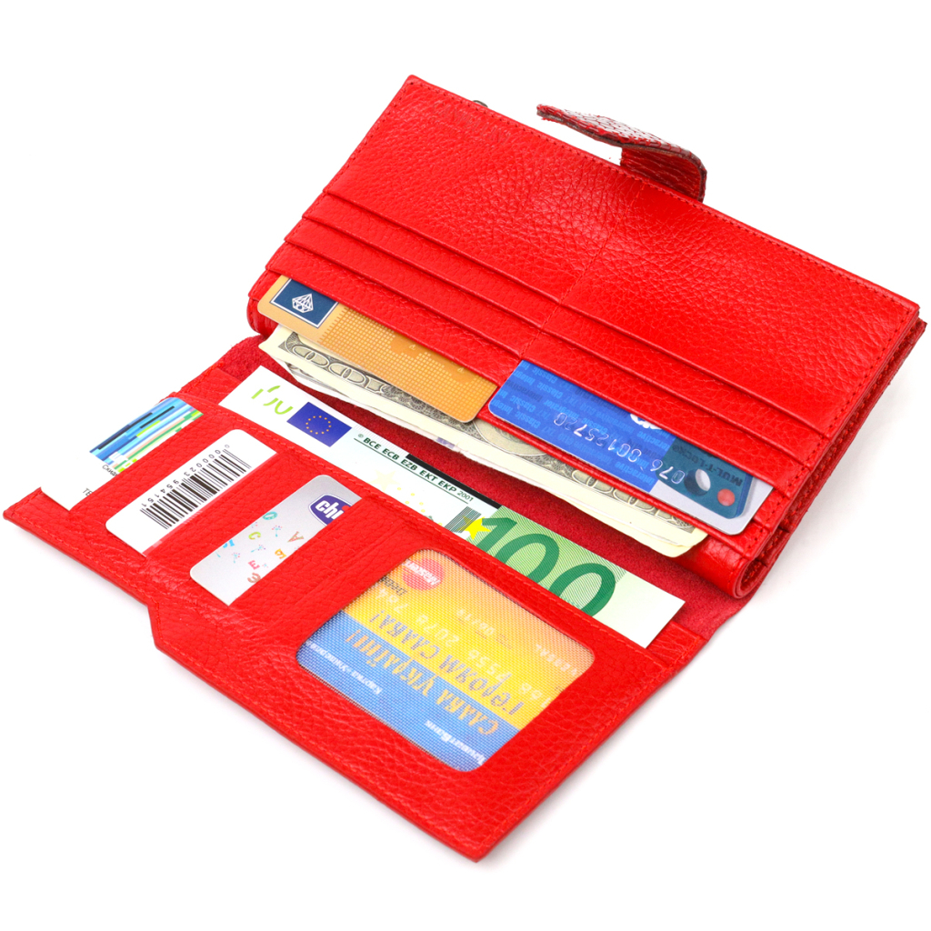 Гаманець Canpellini З натуральної шкіри Червоний (21639) - зображення 6