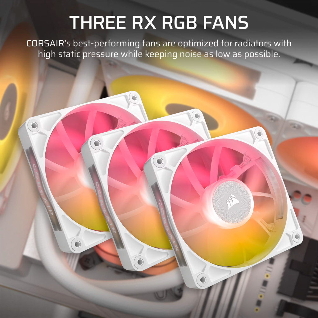 Система рідинного охолодження Corsair iCUE LINK TITAN 360 RX LCD White AIO (CW-9061026-WW) - зображення 8