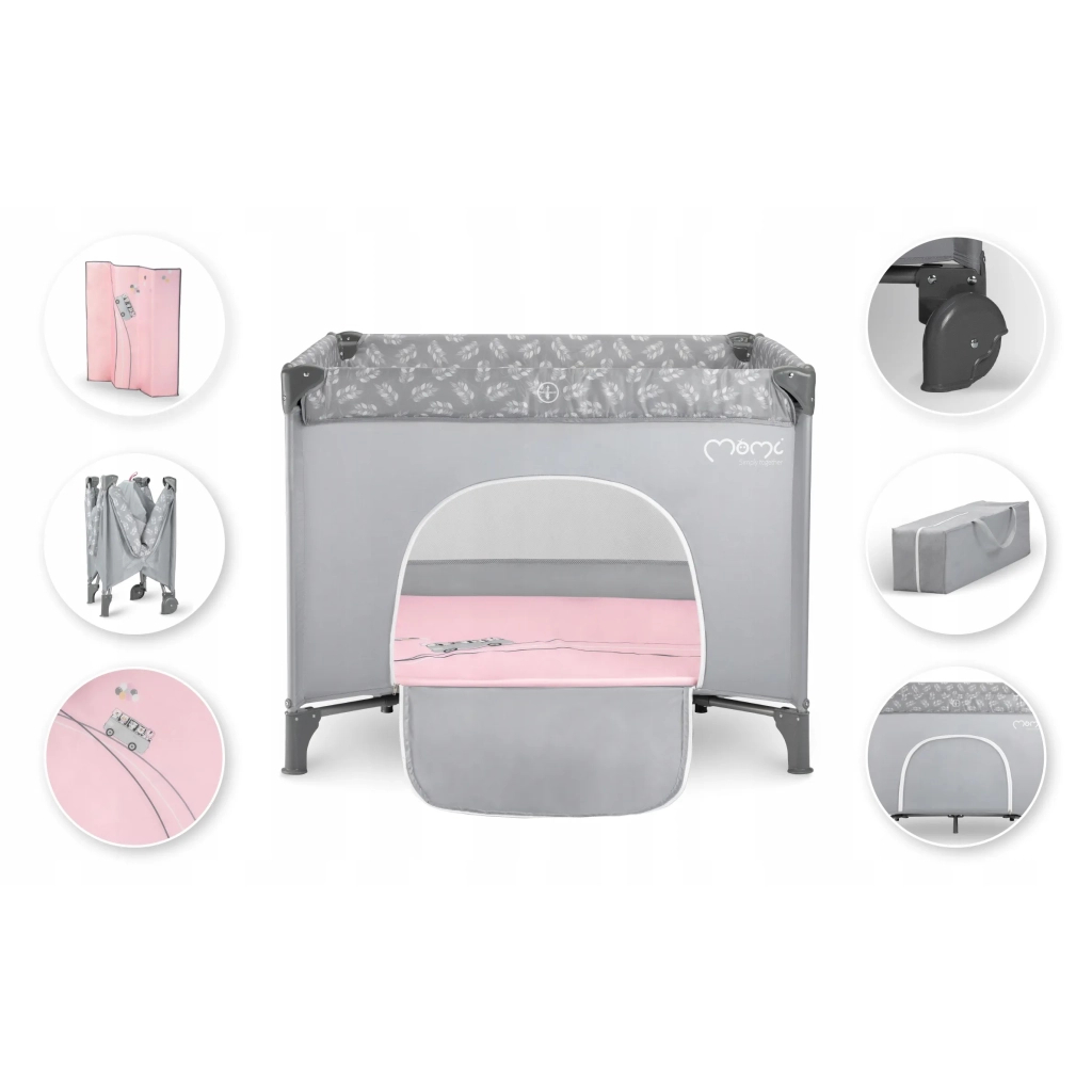 Дитячий манеж MoMi Mamu колір - pink (LOZE00019) - зображення 10