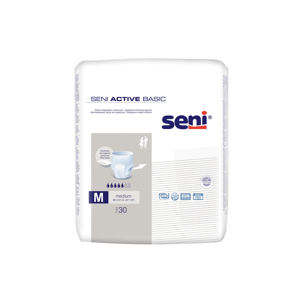 Підгузки для дорослих Seni Active Basic труси M Medium 30 шт (5900516699666) - зображення 1