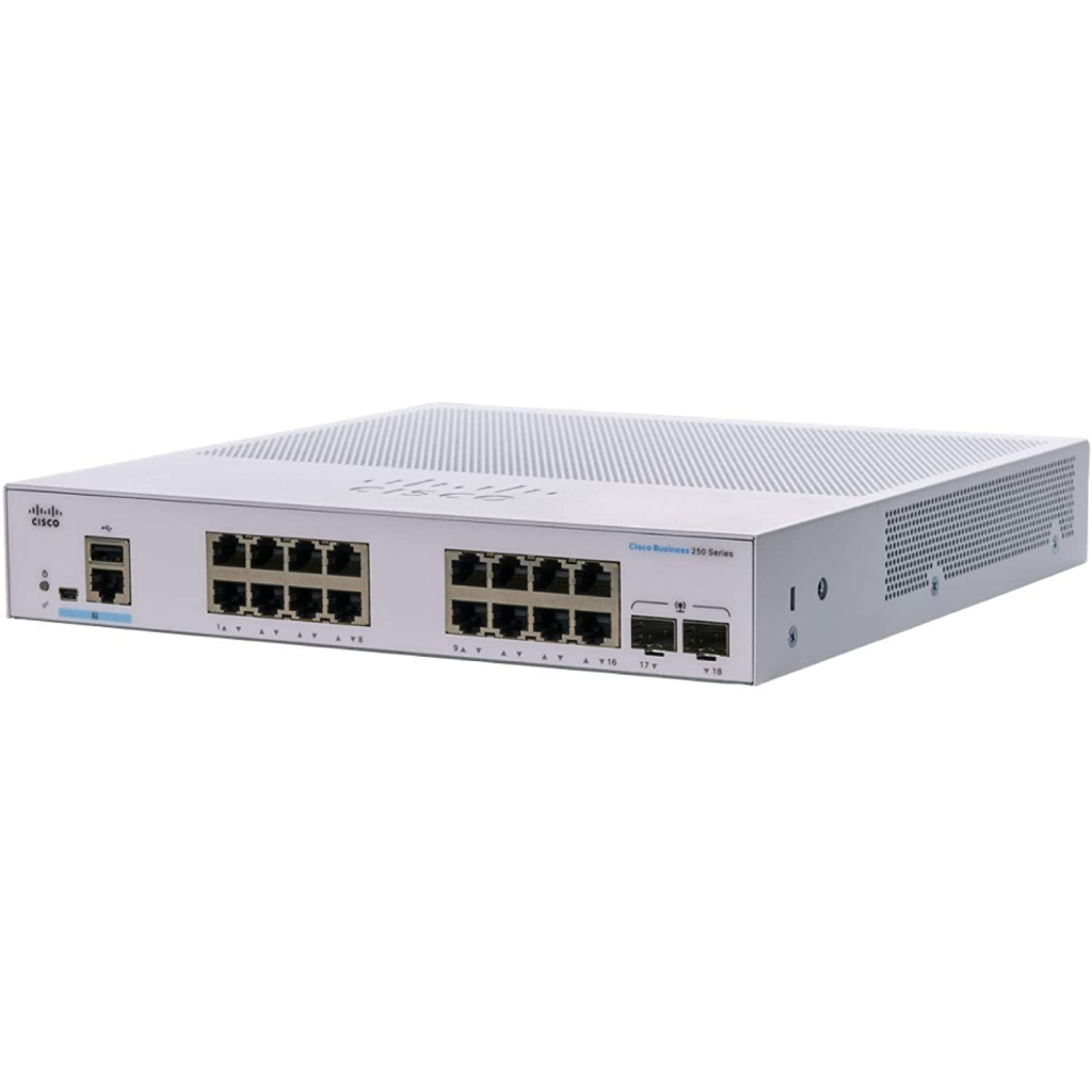 Комутатор мережевий Cisco CBS250-16T-2G-EU - зображення 1