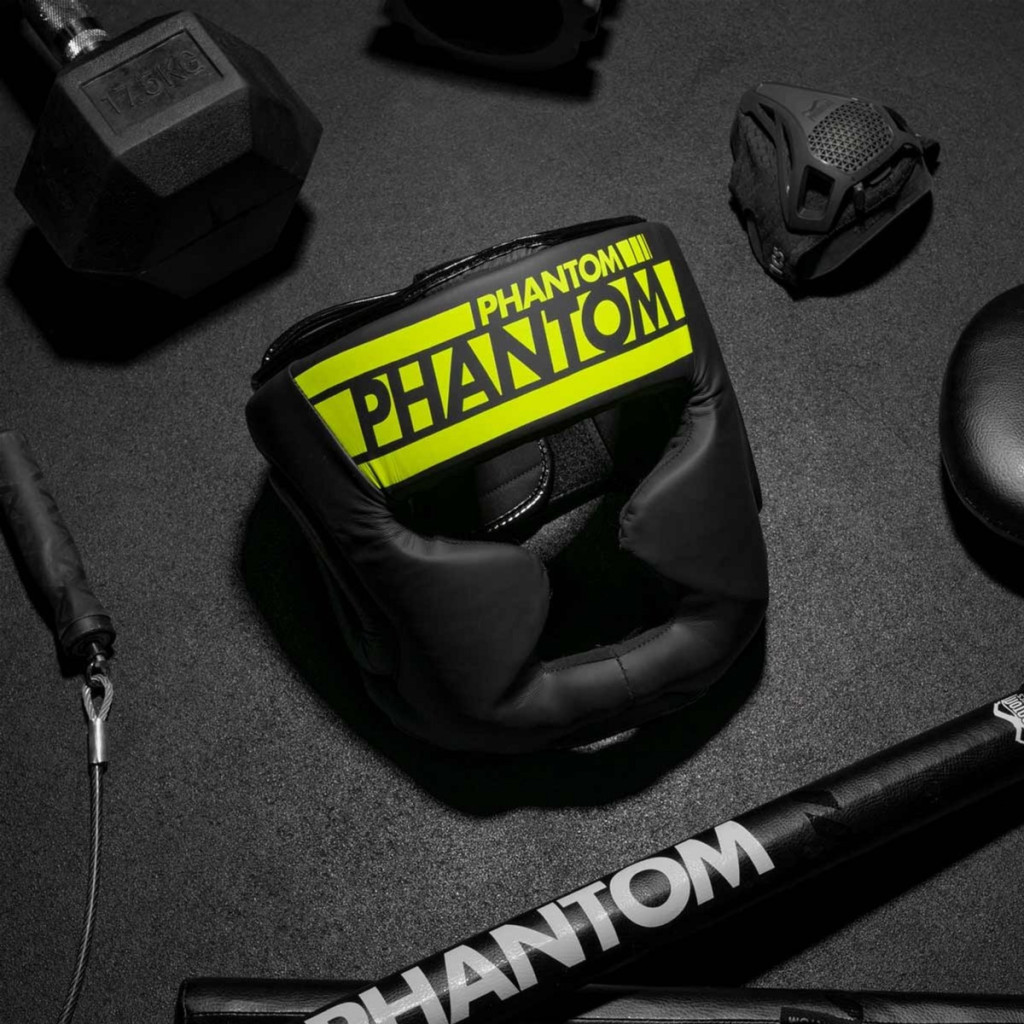 Боксерський шолом Phantom APEX Full Face Neon One Size Black/Yellow (PHHG2303) - зображення 5