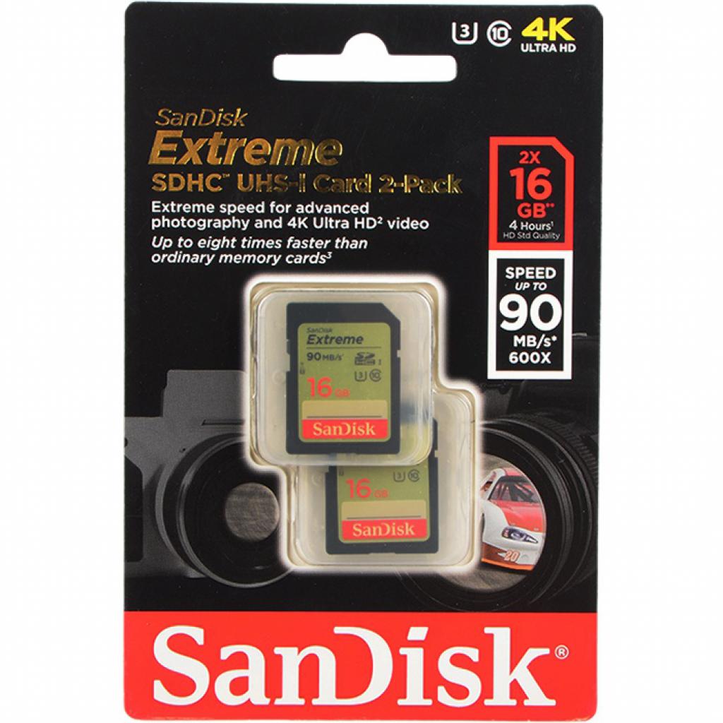 Карта пам'яті SanDisk 2x16GB SDXC class 10 UHS-1 (SDSDXNE-016G-GNCI2) - зображення 3
